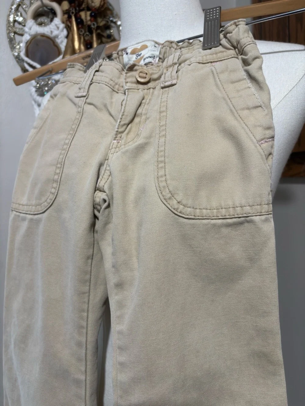 Gap Kids Vintage Bootcut Flare Pants Size 4 Regular Khaki Beige